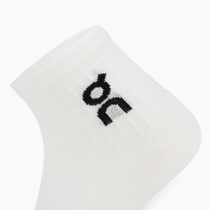 Socks On Running Logo Sock Mid 3 pairs white 4