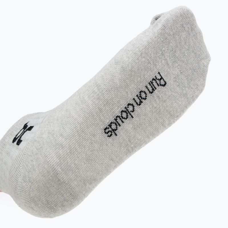 Socks On Running Logo Sock Mid 3 pairs heather gray 3