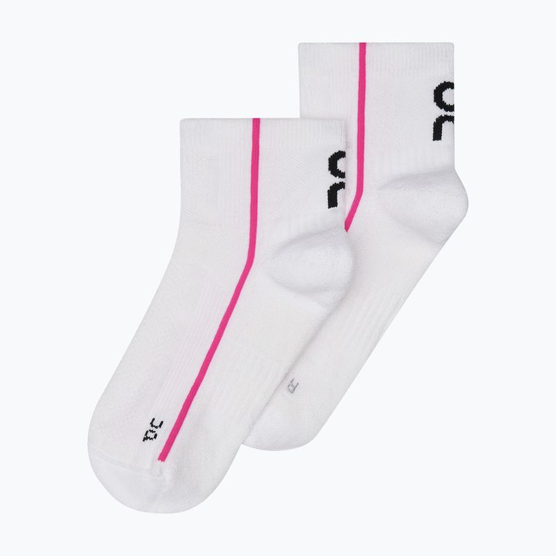 On Running Court Mid white/pink socks