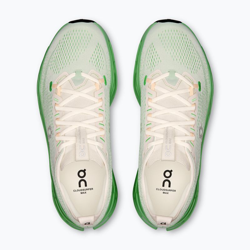 Men's On Cloudsurfer Max ivory/honeydew running shoes 6