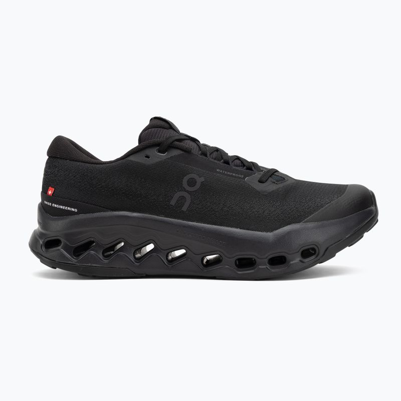 Men's running shoes On Cloudsurfer Trail 2 Waterproof black/black 2