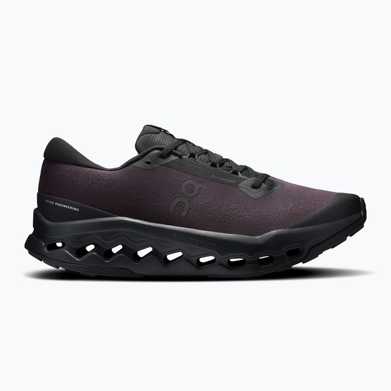 Men's running shoes On Cloudsurfer Trail 2 Waterproof black/black 8
