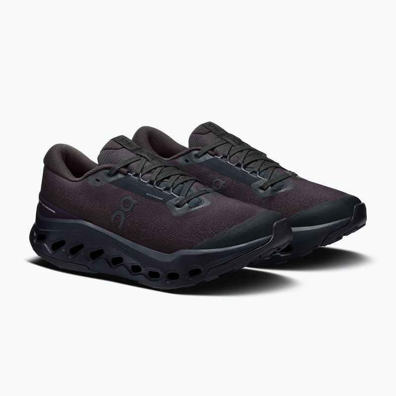 Women's running shoes On Cloudsurfer Trail 2 Waterproof black/black 3