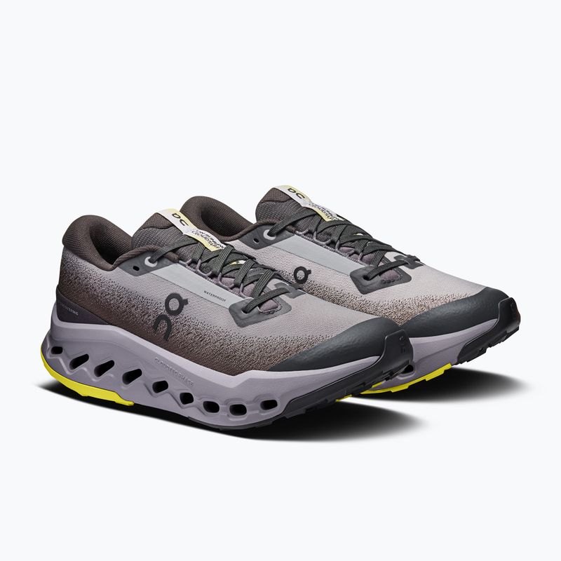 Women's running shoes On Cloudsurfer Trail 2 Waterproof black/lilac 3