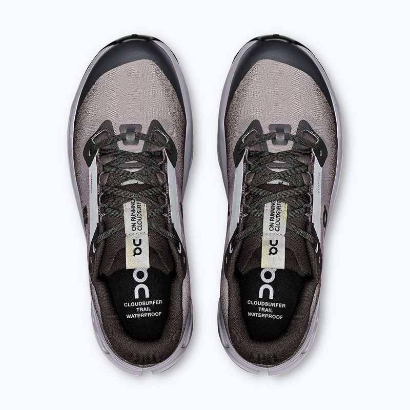 Women's running shoes On Cloudsurfer Trail 2 Waterproof black/lilac 6
