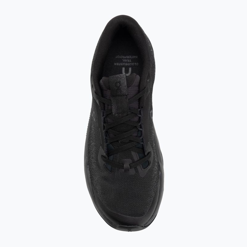 Women's running shoes On Cloudsurfer Trail 2 Waterproof black/black 5