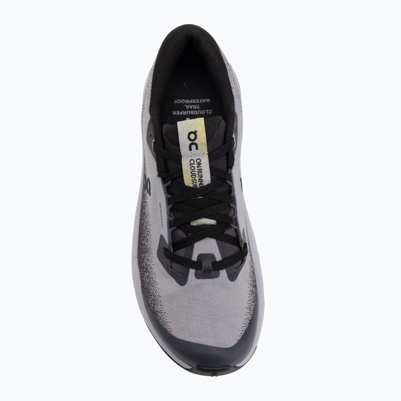 Women's running shoes On Cloudsurfer Trail 2 Waterproof black/lilac 5