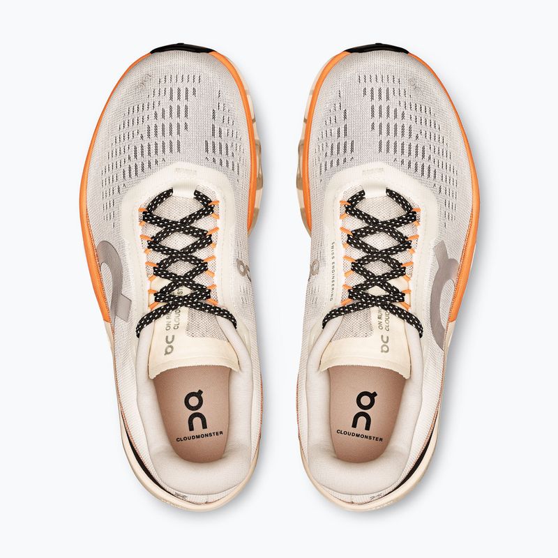 Women's On Running Cloudmonster 2 ivory/tangerine running shoes 6
