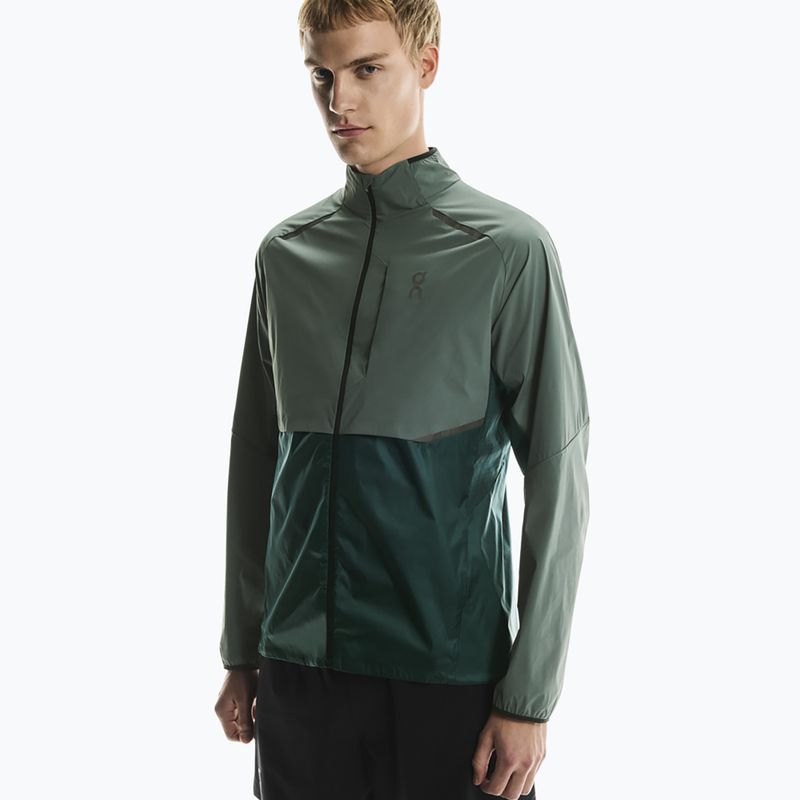 Men's On Weather spirulina/olive running jacket 4