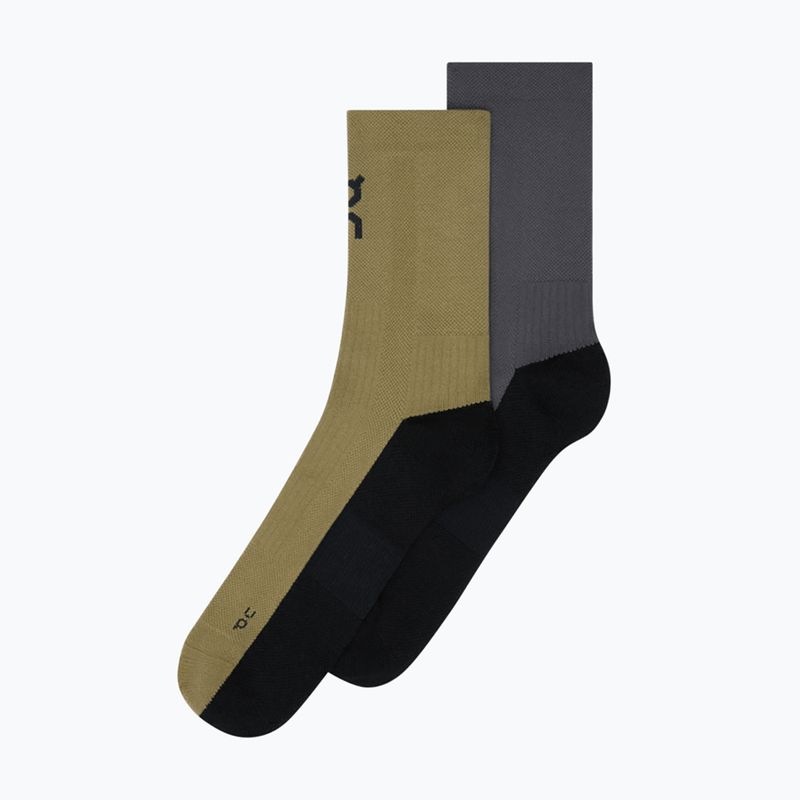 Socks On Trail High 2 pairs olive/eclise