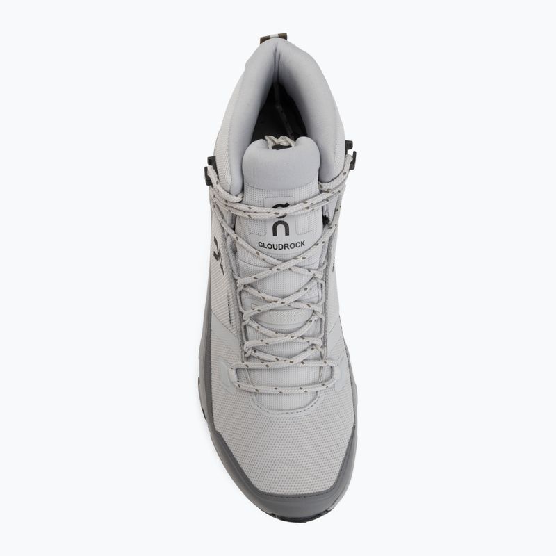 Men's hiking boots On Cloudrock Mid Waterproof glacier/alloy 5