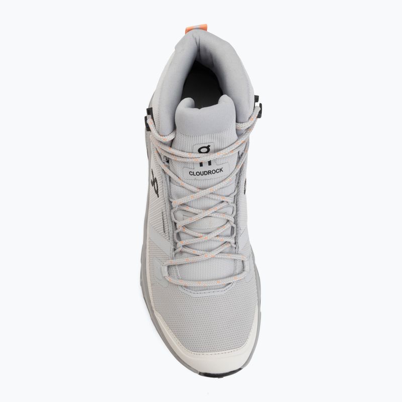 Women's hiking boots On Cloudrock Mid Waterproof glacier/alloy 5