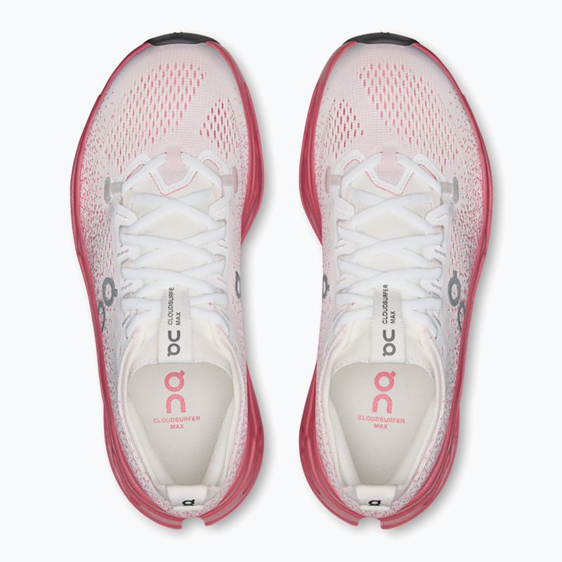 Women's running shoes On Cloudsurfer Max white/camellia 6