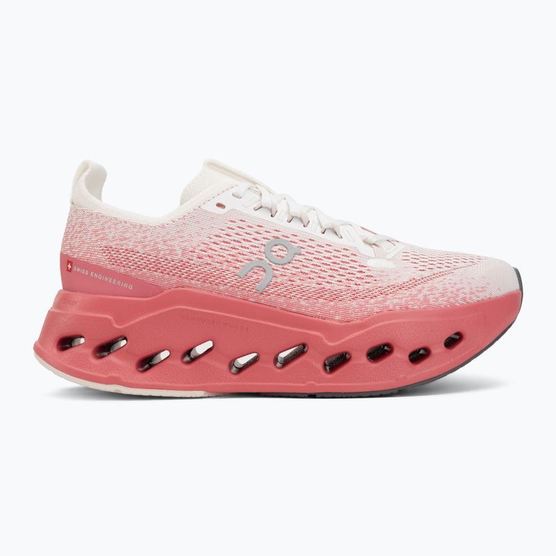 Women's running shoes On Cloudsurfer Max white/camellia 2
