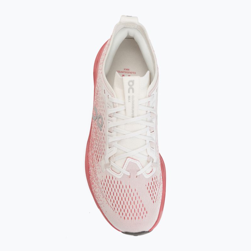Women's running shoes On Cloudsurfer Max white/camellia 5