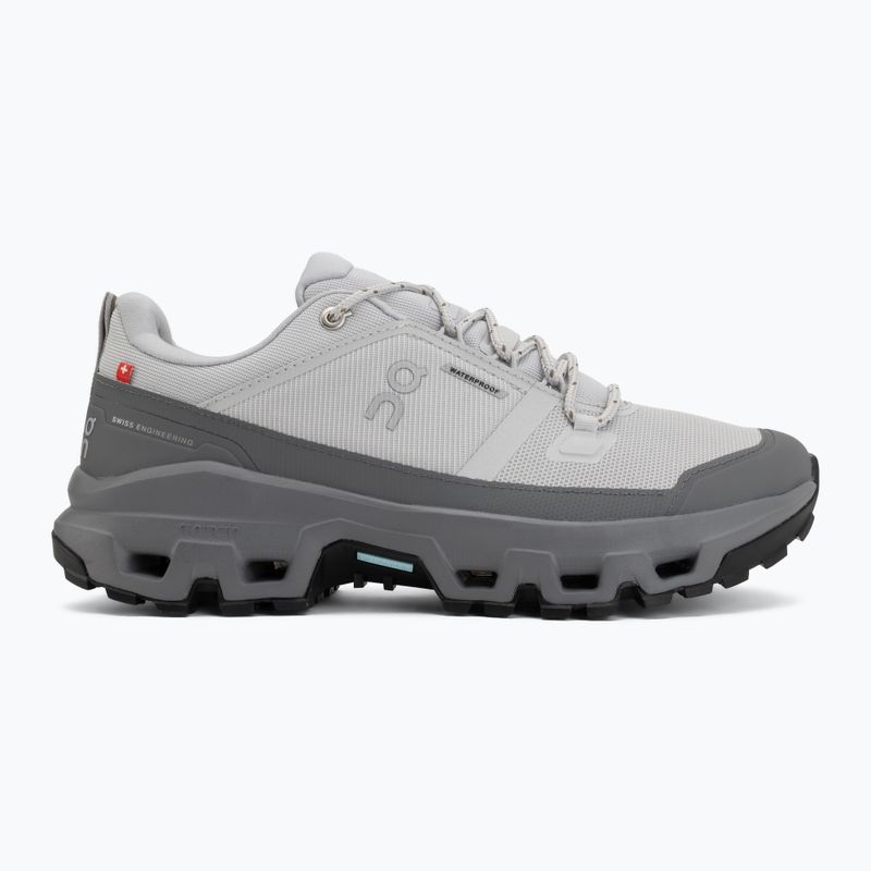 Men's hiking boots On Cloudrock Low Waterproof glacier/rock 2