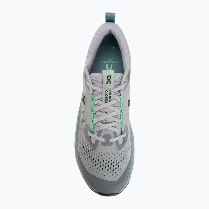 Men's running shoes On Cloudsurfer Trail 2 platinum/tide 5