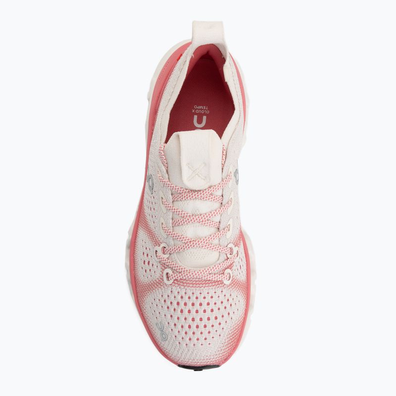 Women's training shoes On Cloud X Tempo ivory/camellia 5