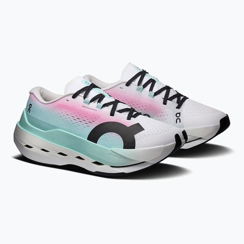 Women's running shoes On Cloudboom Max white/celeste 3