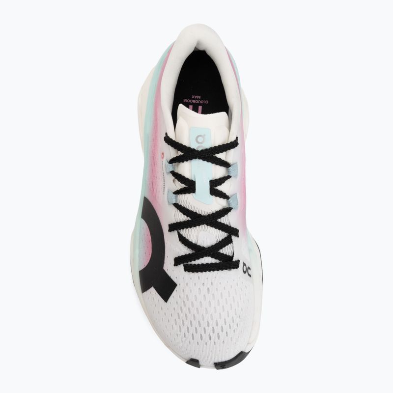 Women's running shoes On Cloudboom Max white/celeste 5
