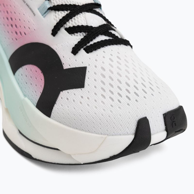Women's running shoes On Cloudboom Max white/celeste 7