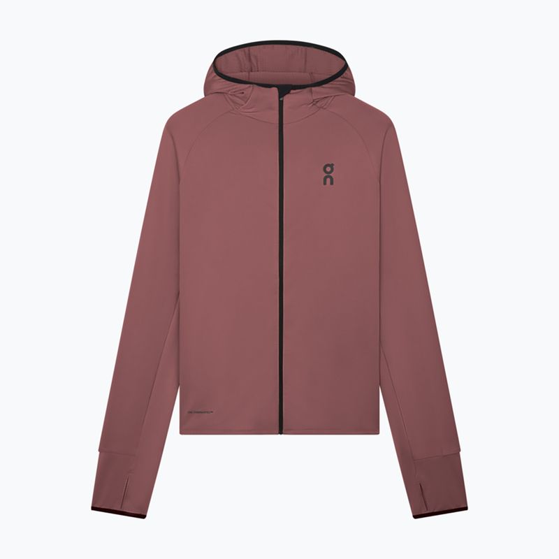 Men's running sweatshirt On Climate Zip Hoodie barberry