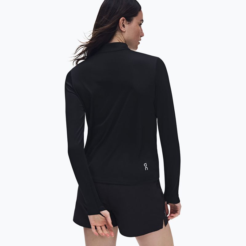 Women's running sweatshirt On Core 1/4 Zip black 5