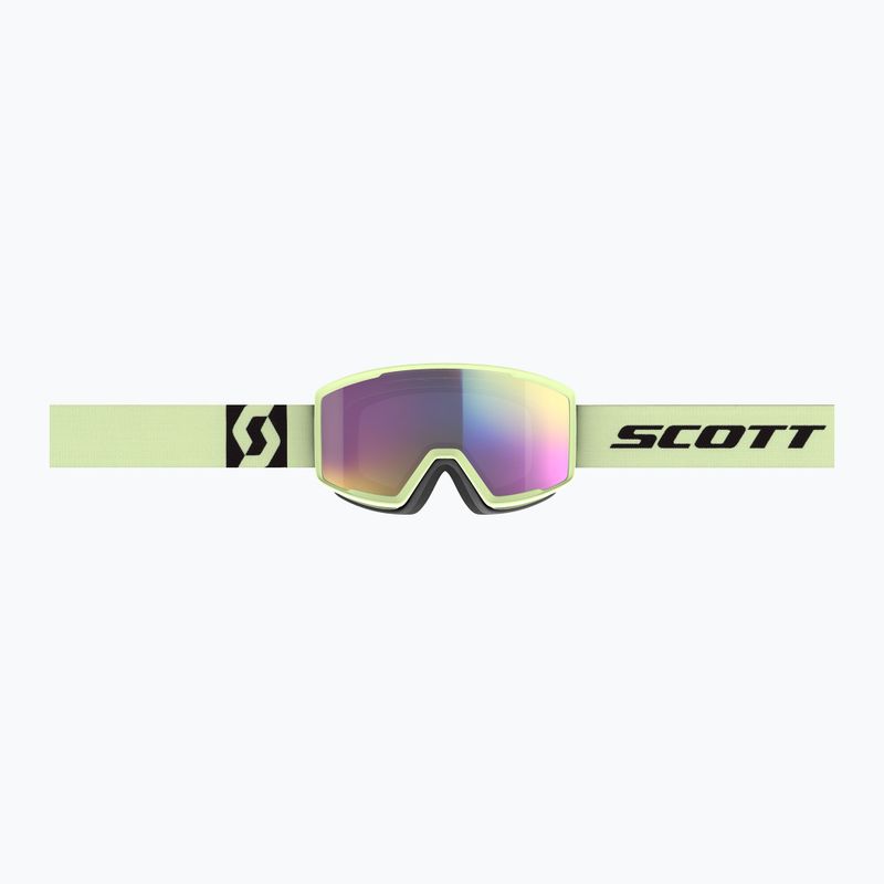 SCOTT Factor Pro acid yellow/enhancer teal chrome ski goggles 2