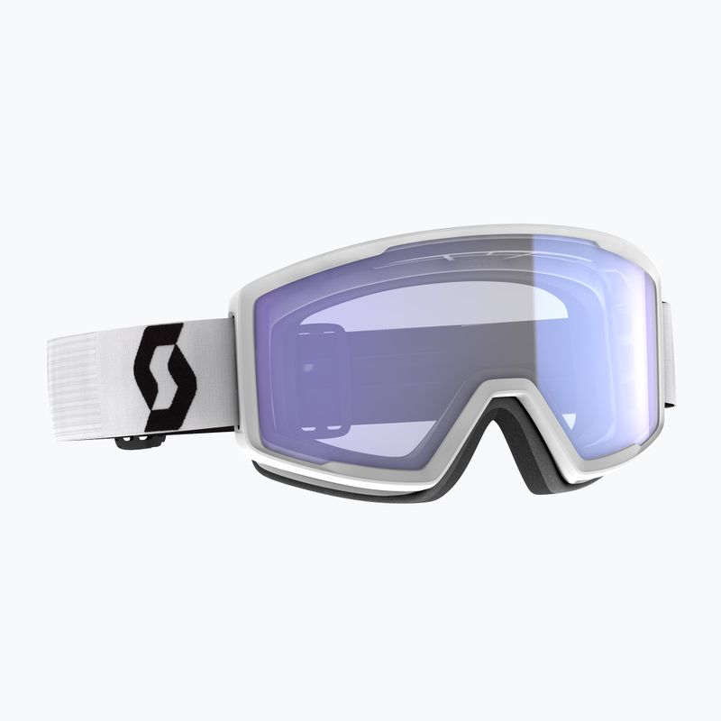 SCOTT Factor Pro mineral white/black/ illuminator blue chrome ski goggles