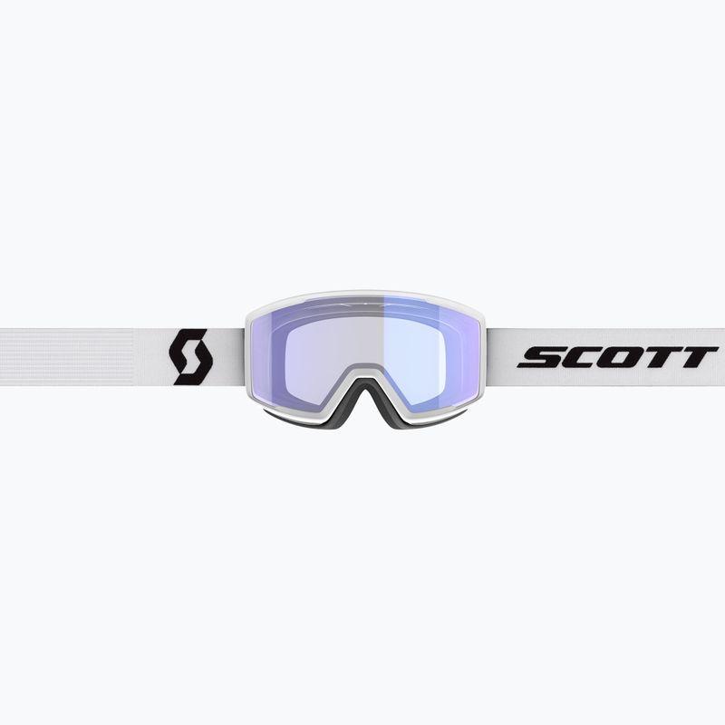 SCOTT Factor Pro mineral white/black/ illuminator blue chrome ski goggles 2