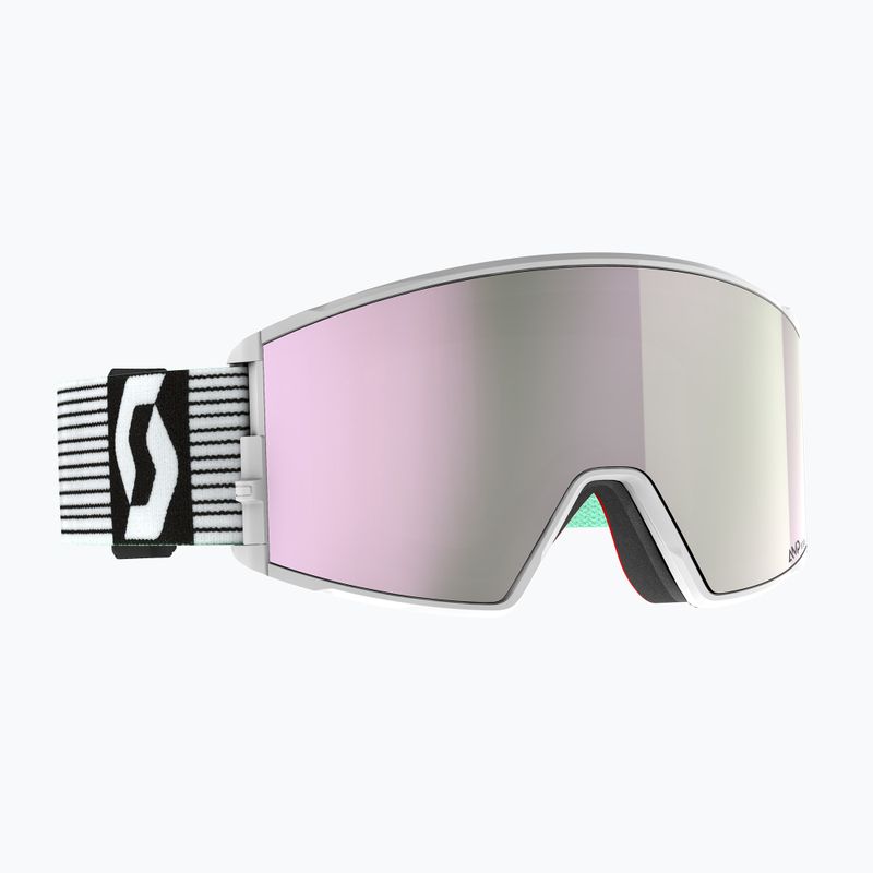 SCOTT React AMP Pro ski goggles white/mint green/amp pro lavender chrome/pro green