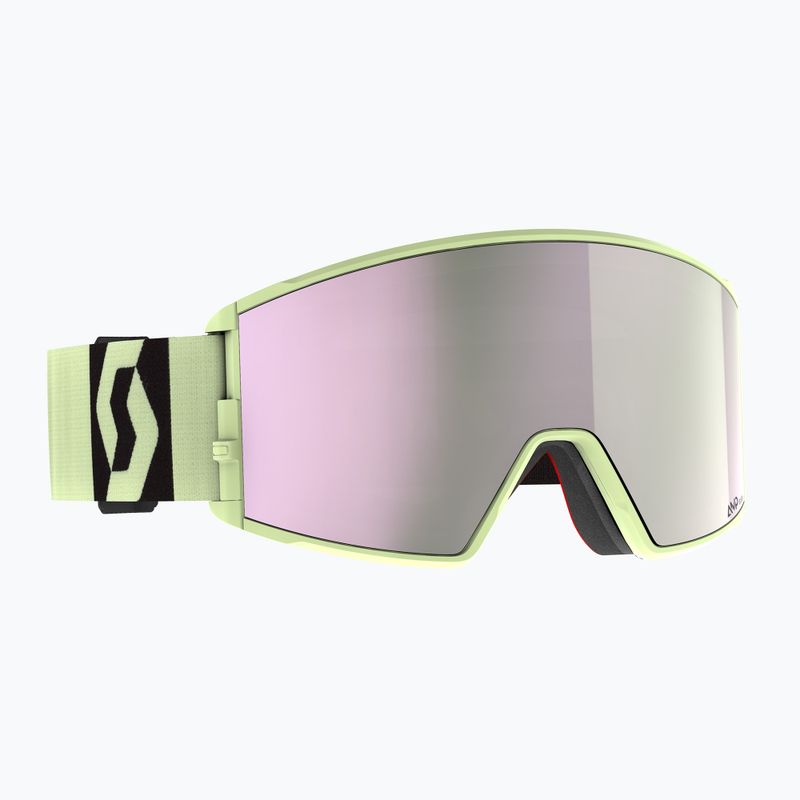 SCOTT React AMP Pro acid yellow/amp pro lavender chrome/amp pro green ski goggles