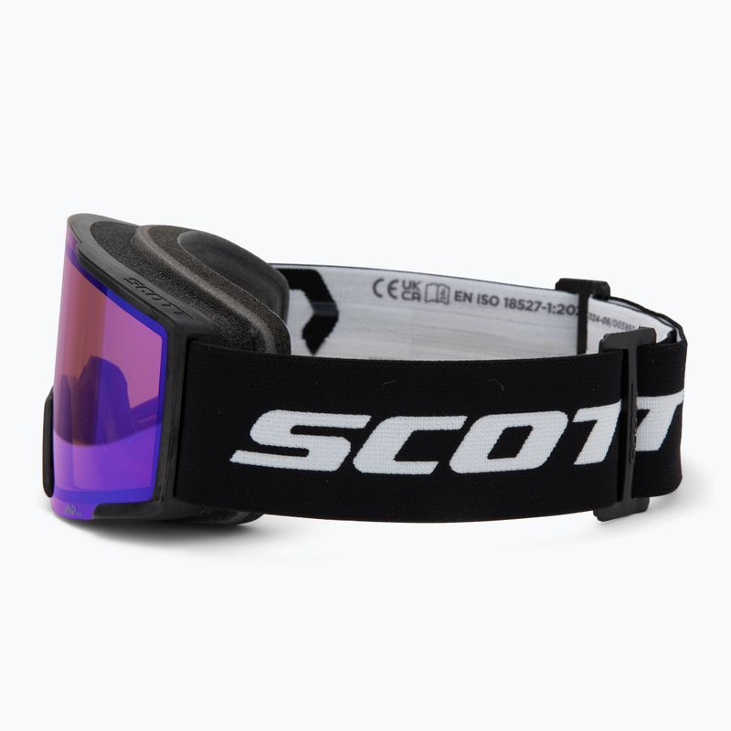 Ski goggles SCOTT Shield mineral black/white/amp iluminator blue chrome 4