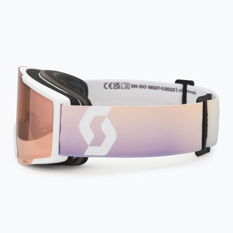 SCOTT Shield white/soft pink/enhancer rose chrome ski goggles 4