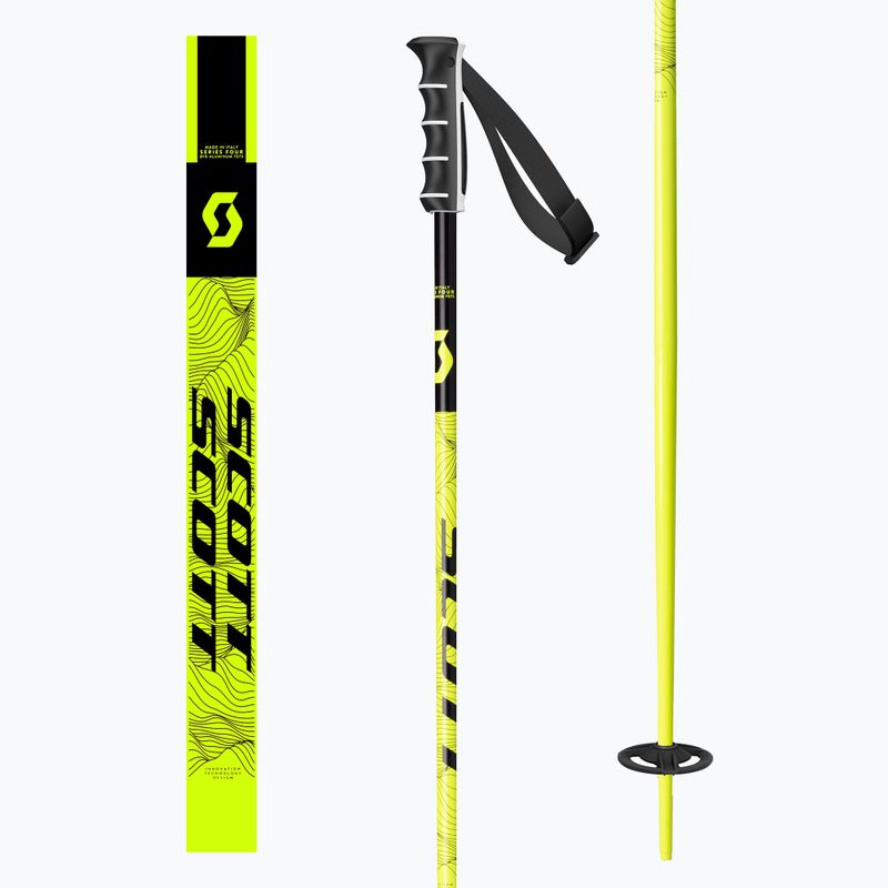 SCOTT ski poles Sea neon yellow 9