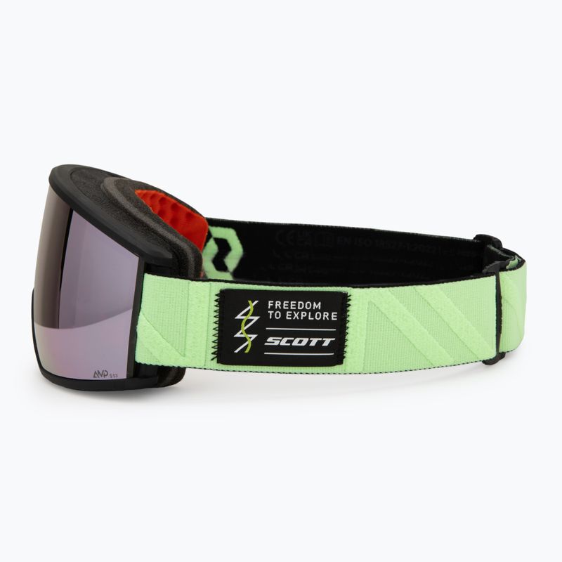 Ski goggles SCOTT Ambit Compact glow green/amp lavender chrome 4