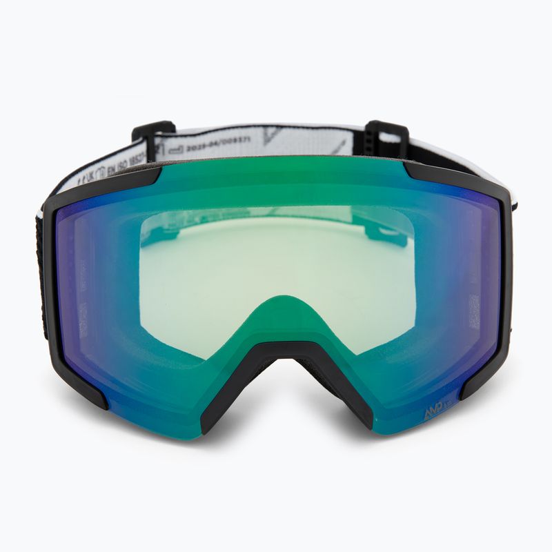 Ski goggles SCOTT Shield black/white/amp aurora green chrome 2