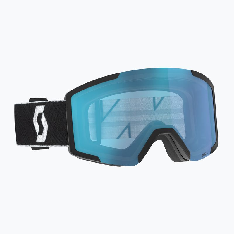 Ski goggles SCOTT Shield black/white/amp aurora green chrome