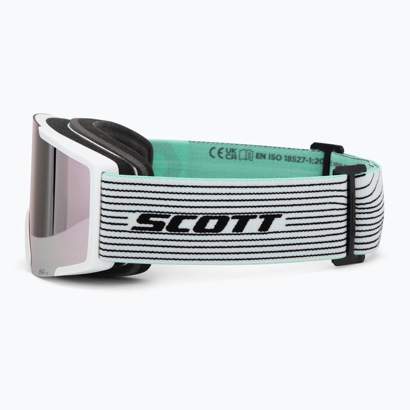 Ski goggles SCOTT Shield white/mint green/amp lavender chrome 4