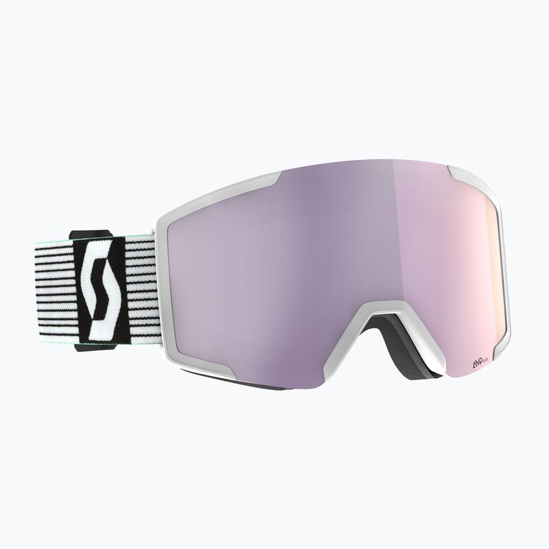 Ski goggles SCOTT Shield white/mint green/amp lavender chrome
