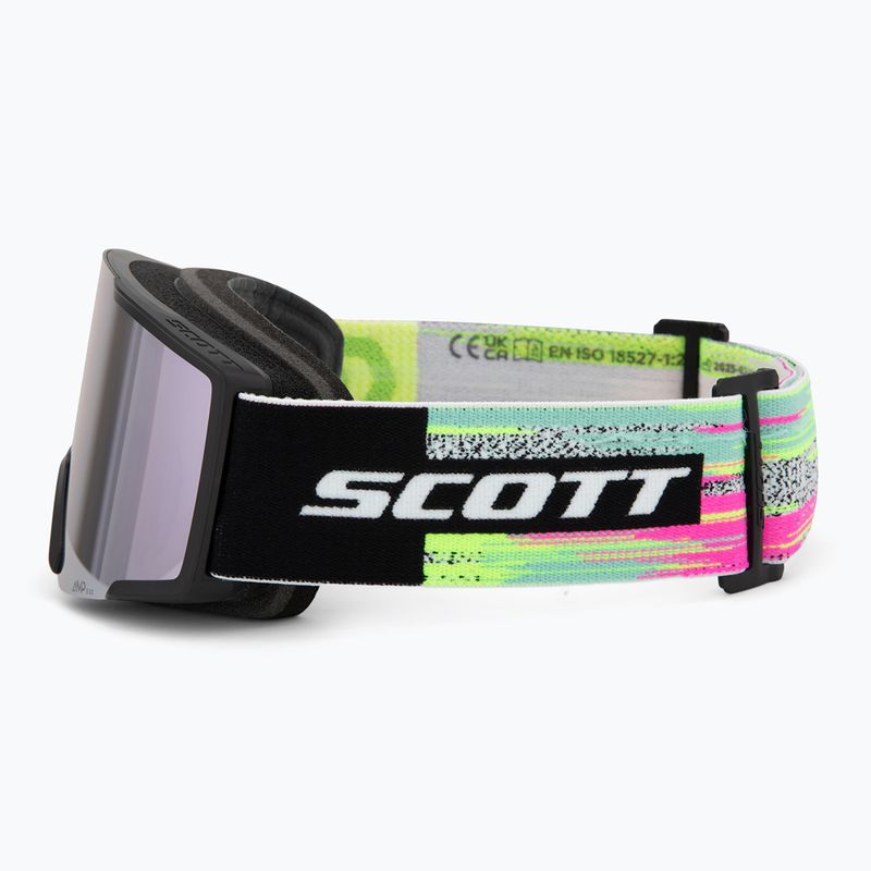 Ski goggles SCOTT Shield black/neon yellow/amp lavender chrome 4