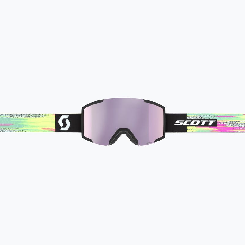 Ski goggles SCOTT Shield black/neon yellow/amp lavender chrome 2