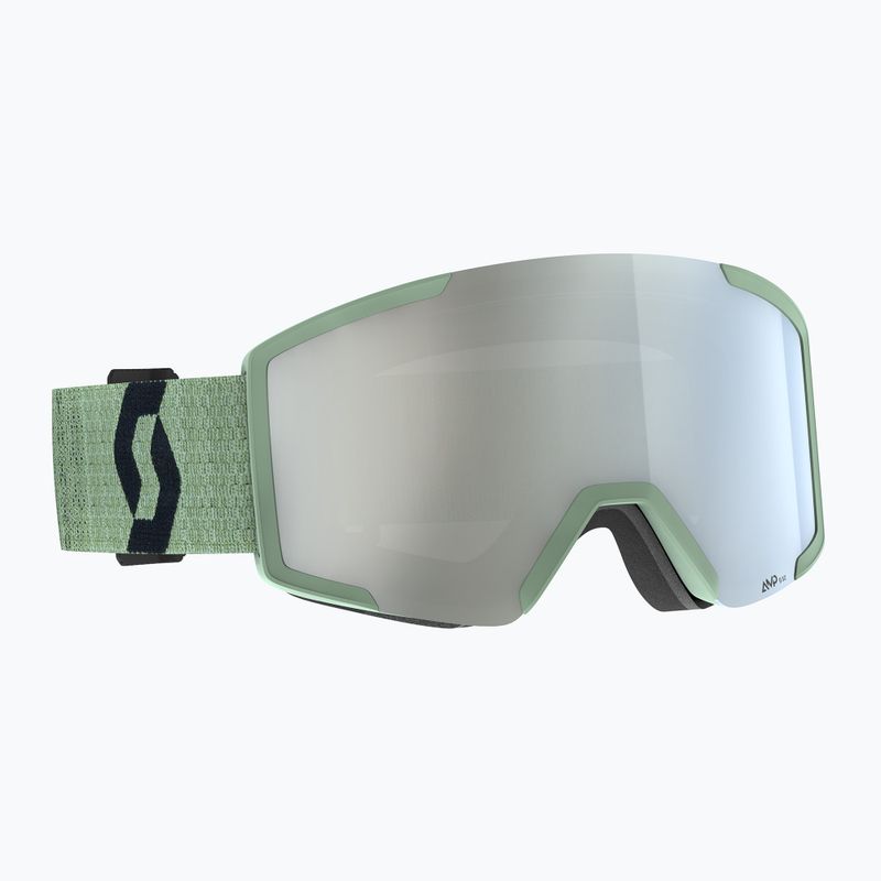 Ski goggles SCOTT Shield soft green/black/amp white chrome