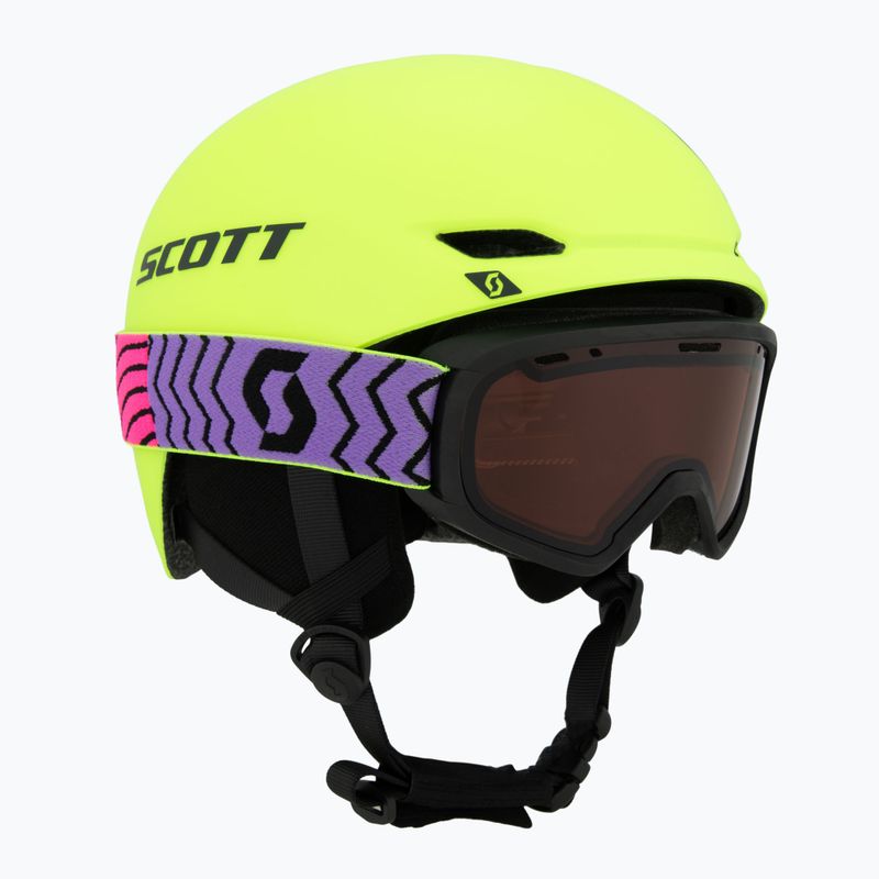 Children's ski helmet SCOTT Keeper 2 + goggles Witty neon yellow