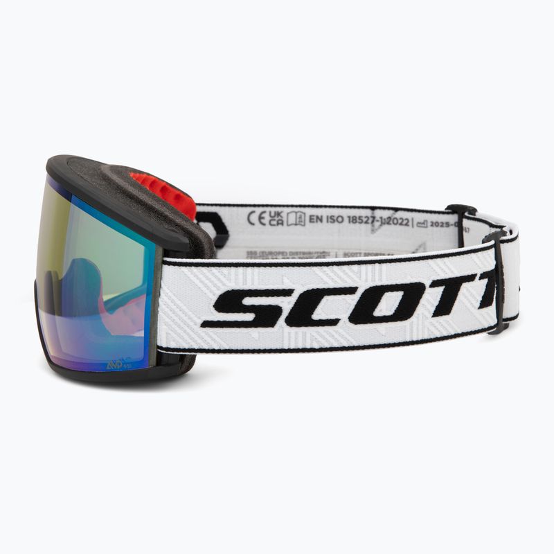 Ski goggles SCOTT Ambit Compact black/white/amp aurora green chrome 4