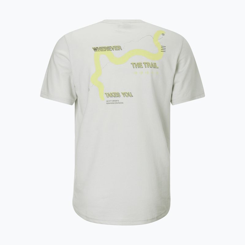 Men's running shirt SCOTT Endurance DRI Tee spray grey/acid yellow 2