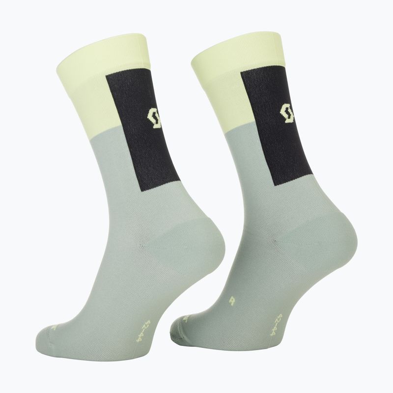 Socks SCOTT Block Stripe Crew spray grey/acid yellow 2