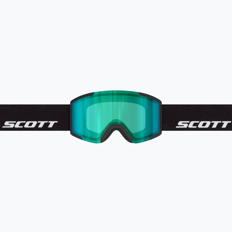 Ski goggles SCOTT Shield black/amp green chrome 2