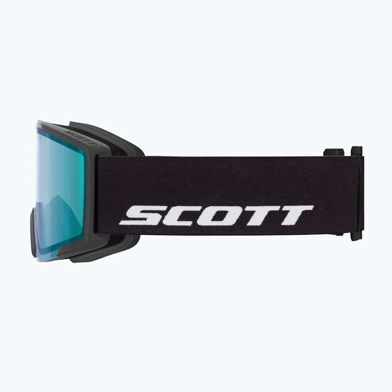 Ski goggles SCOTT Shield black/amp green chrome 3