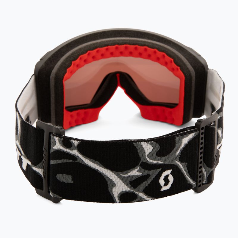 Ski goggles SCOTT React Light Sensitive granite black/white/amp red chrome 4